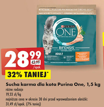 Biedronka Sucha karma dla kota Purina One, 1,5 kg oferta