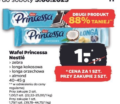 Netto Wafelek kokosowy princessa longa oferta