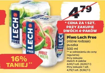 Netto Piwo lech free arbuz z miętą oferta
