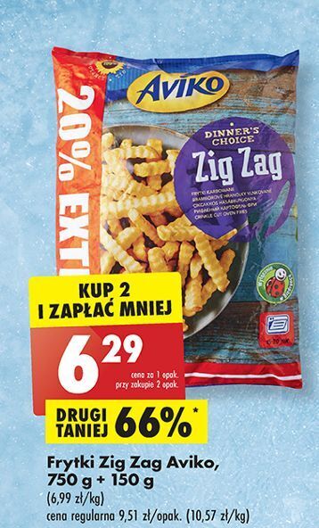 Biedronka Frytki karbowane aviko zig zag oferta