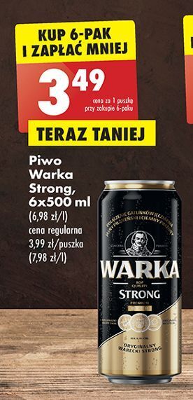 Biedronka Piwo warka strong oferta
