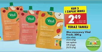 Biedronka Mus truskawka vital fresh oferta