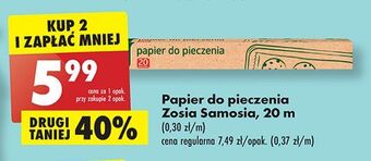 Biedronka Papier do pieczenia 20 m zosia samosia oferta