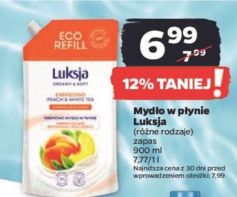 Netto Mydło w płynie peach & white tea luksja creamy soft oferta