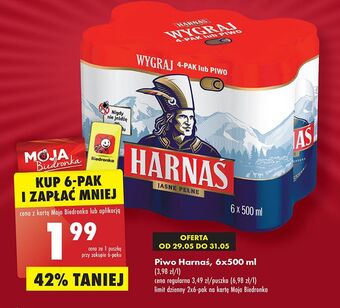 Biedronka Piwo harnaś jasne pełne oferta