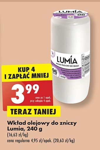 Biedronka Wkład olejowy do zniczy 240 g 96 h lumia oferta