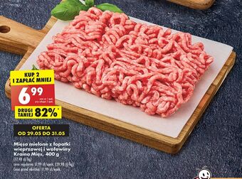 Biedronka Mięso mielone z łopatki wieprzowej i wołowej kraina mięs oferta