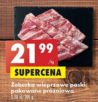 Biedronka Żeberka wieprzowe paski oferta