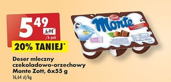 Biedronka Deser mleczno-czekoladowy z orzechami zott monte oferta
