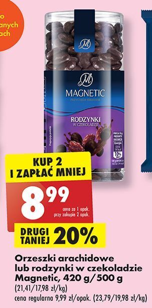 Biedronka Orzeszki arachidowe w czekoladzie magnetic oferta