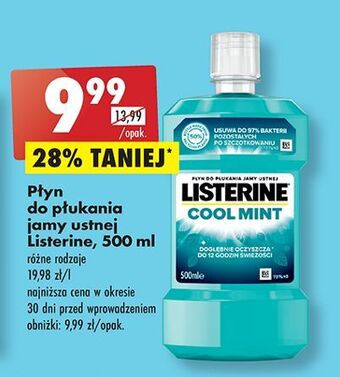 Biedronka Płyn do płukania ust listerine cool mint oferta
