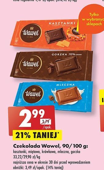 Biedronka Czekolada wawel krówka mleczna oferta
