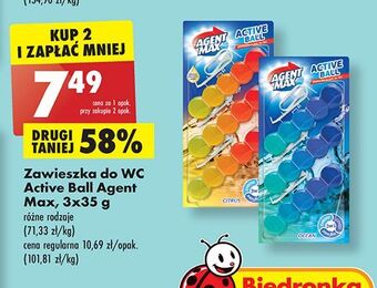 Biedronka Zawieszka pomarańczowa agent max active ball oferta