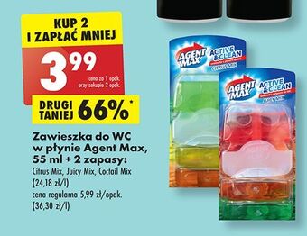 Biedronka Kostka toaletowa juicy mix agent max active & clean oferta