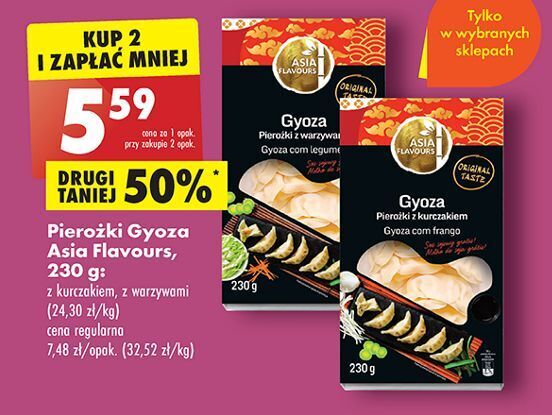 Biedronka Pierożki gyoza z kurczakiem asia flavours oferta