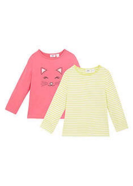 BonPrix Shirt dziewczęcy z długim rękawem (2 szt.) oferta