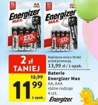 Intermarche Baterie Energizer Max 4szt. oferta