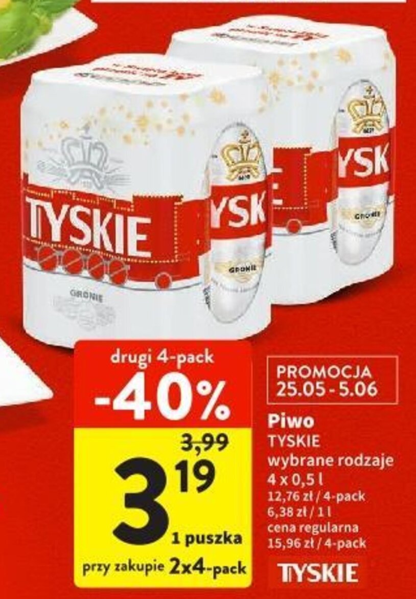 Intermarche Piwo TYSKIE 0,5l oferta