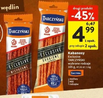 Intermarche Kabanosy Exclusive TARCZYŃSKI 105 g oferta