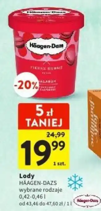 Intermarche Lody HAAGEN-DAZS 0,42-0,46l oferta