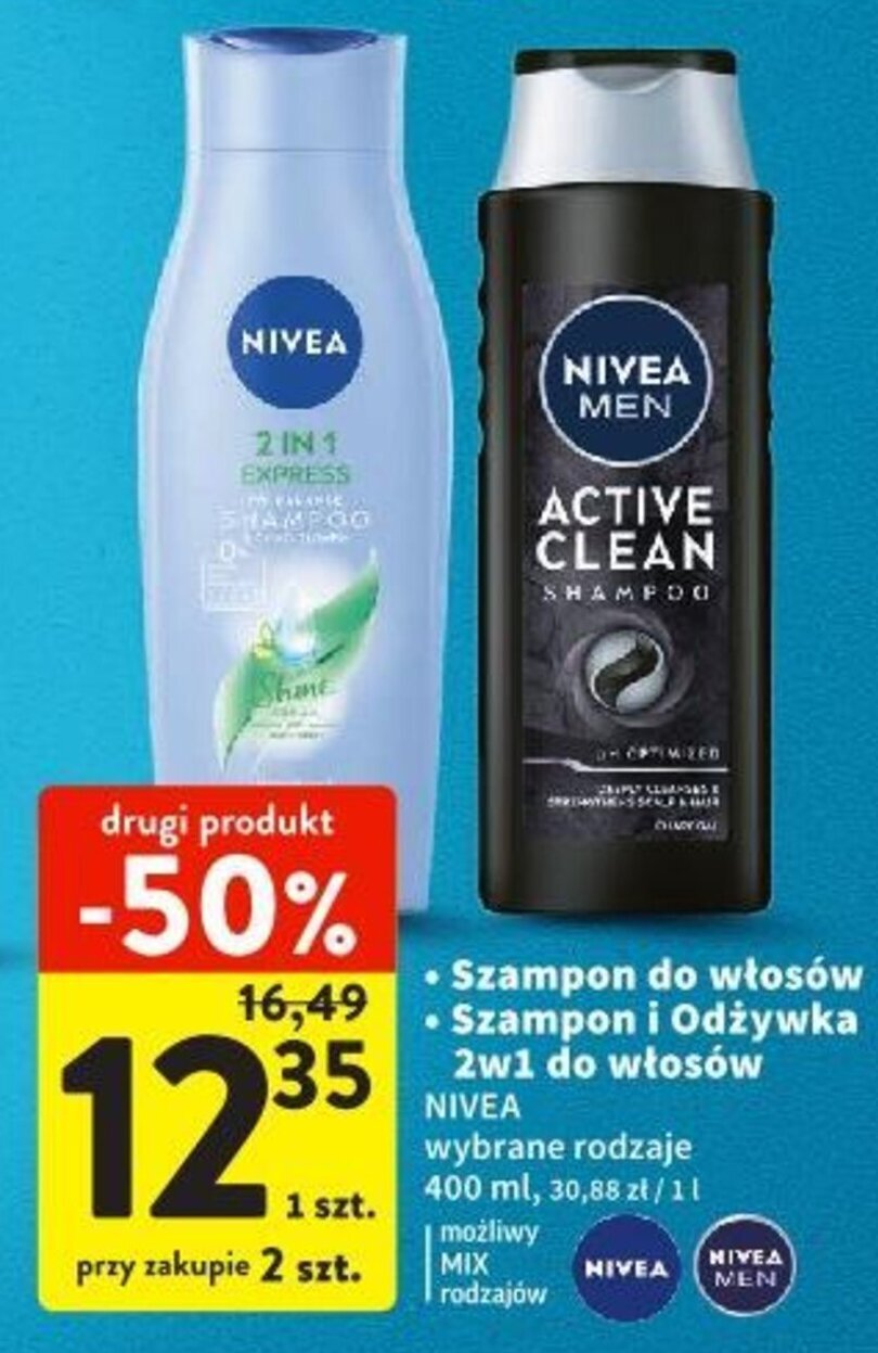 Intermarche Szampon do włosów/Szampon i Odżywka 2w1 do włosów 400ml oferta