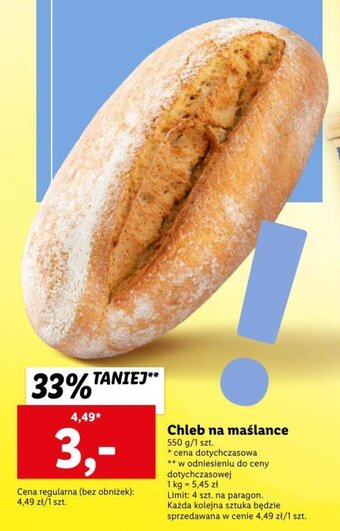 Lidl Chleb na maślance 550 g oferta