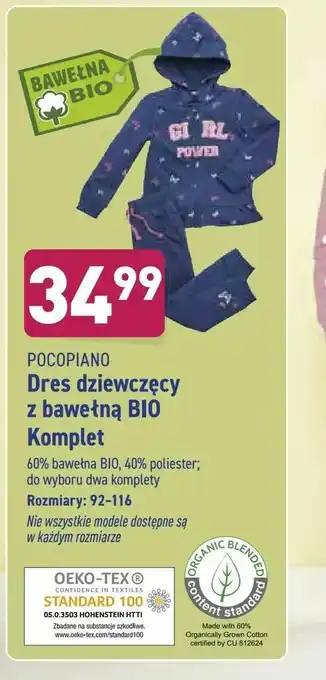 ALDI Dres dziewczęcy z bawełną BIO oferta