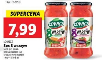 Lidl ŁOWICZ Sos 8 warzyw 500 g oferta