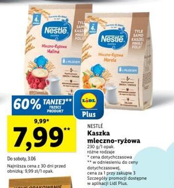 Lidl NESTLÉ Kaszka mleczno-ryżowa 230 g oferta