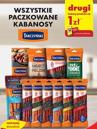 Biedronka WSZYSTKIE PACZKOWANE KABANOSY oferta