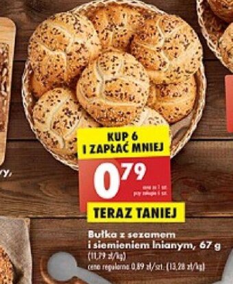 Biedronka Bułka z sezamem i siemieniem lnianym 67g oferta