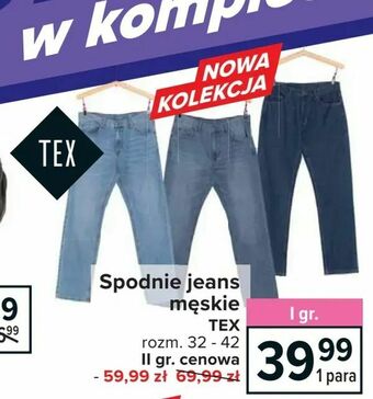 Spodnie jeans męskie