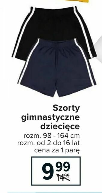 Carrefour Szorty gimnastyczne dziecięce oferta