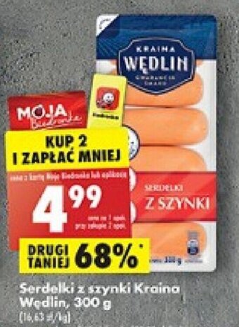 Biedronka Serdelki z szynki Kraina Wędlin, 300 g oferta