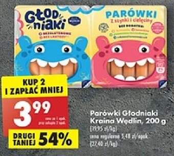 Biedronka Parówki Głodniaki Kraina Wędlin, 200 g oferta