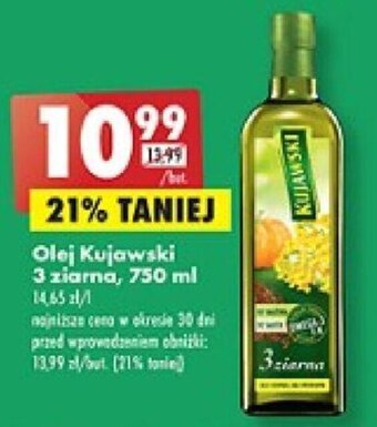 Biedronka Olej Kujawski 3 ziarna 750ml oferta