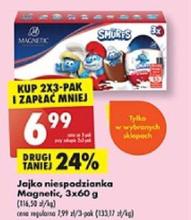 Biedronka Jajko niespodzianka Magnetic, 3x60 g oferta