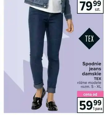 Carrefour Spodnie jeans damskie oferta