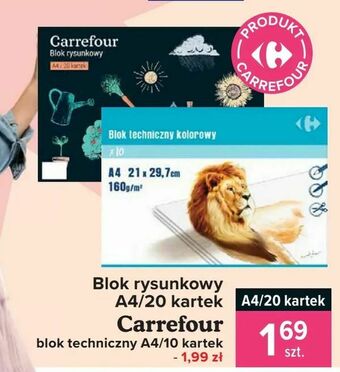 Carrefour Blok rysunkowy A4/20 kartek oferta