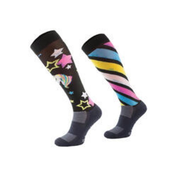 Decathlon Skarpety jeździeckie we wzory black unicorn sjp comodo oferta