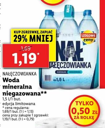 Lidl Woda mineralna niegazowana oferta