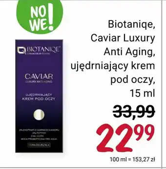 Rossmann Biotaniqe, Caviar Luxury Anti Aging, ujędrniający krem pod oczy oferta