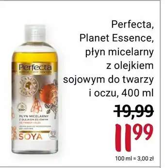 Rossmann Perfecta, Planet Essence, płyn micelarny z olejkiem sojowym do twarzy i oczu, 400 ml oferta