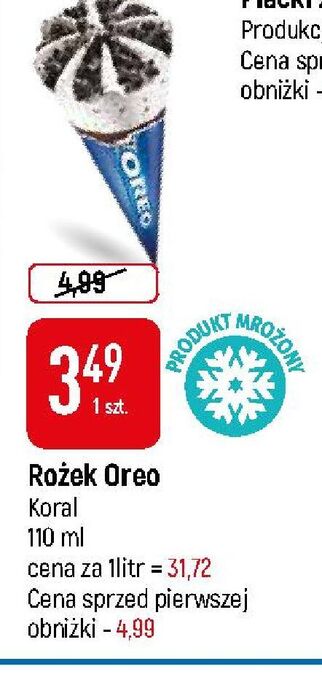 E.Leclerc Lody z kawałkami ciastek oreo ice cream oferta