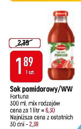E.Leclerc Sok 100% pomidor fortuna oferta