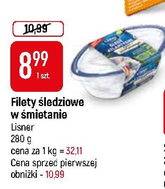 E.Leclerc Filety śledziowe w sosie śmietanowym lisner oferta