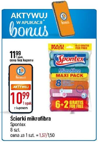 E.Leclerc Ściereczki z mikrofibry spontex oferta