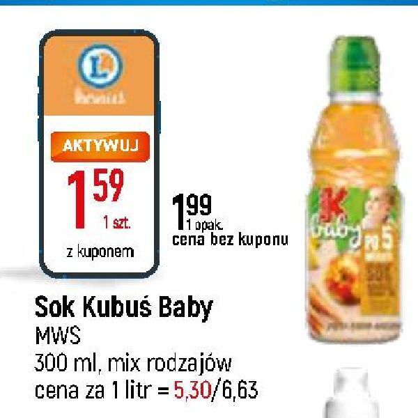 E.Leclerc Sok marchew jabłko banan kubuś baby oferta