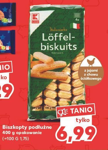 Kaufland Biszkopty podłużne k-classic oferta