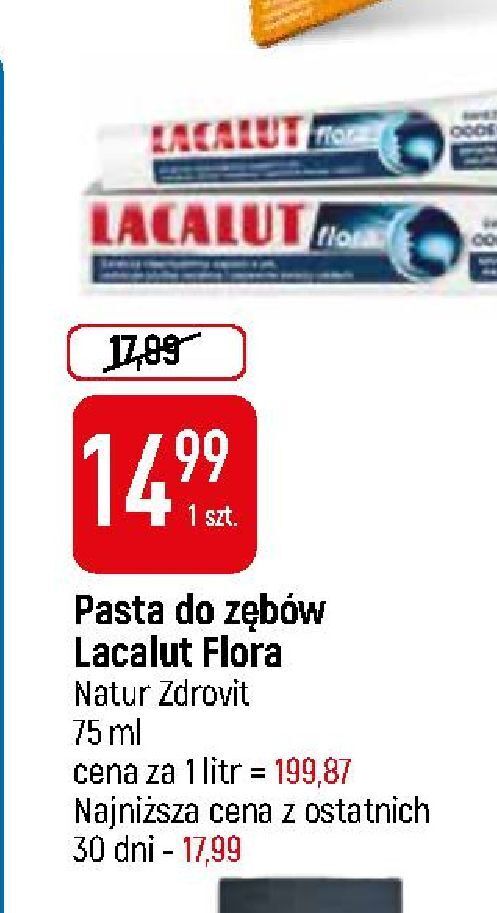 E.Leclerc Pasta do zębów świeży oddech lacalut flora oferta